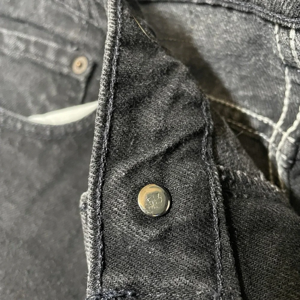 Vintage 90s Black Denim Levi's 550 Relaxed 38x30 Jeans VTG